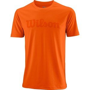 Wilson Mens Script Tech Tee - Burn Orange L